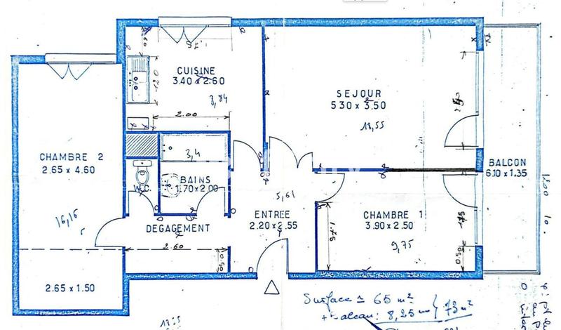 Appartement - 67 m² - 3 pièces