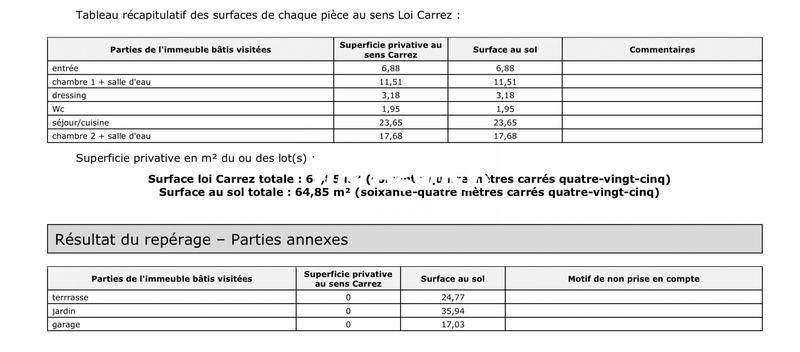 Appartement - 65 m² - 3 pièces