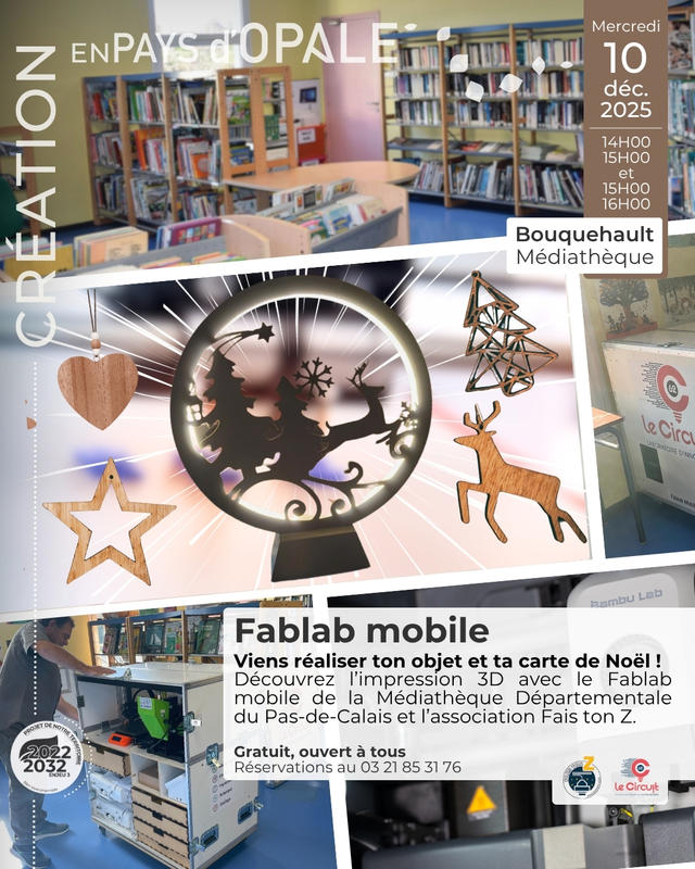 Fablab mobile - Objets et cartes de Noël