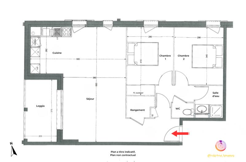 Appartement - 66 m² - 3 pièces