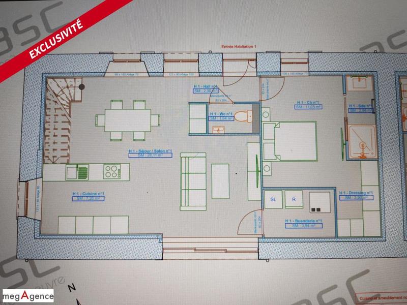 Maison - 116 m² - 5 pièces