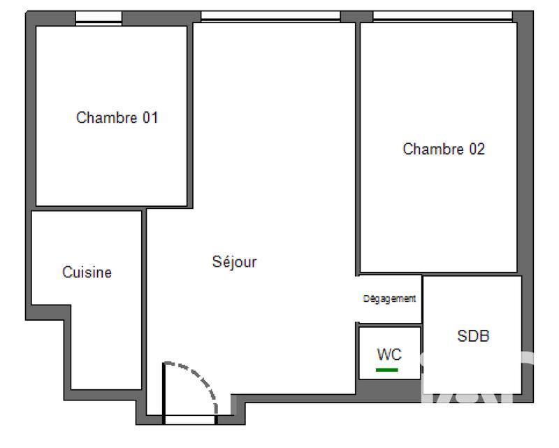 Appartement - 51 m² - 3 pièces