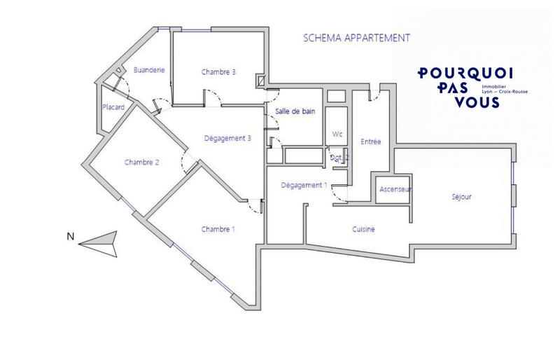 Appartement - 120 m² - 5 pièces