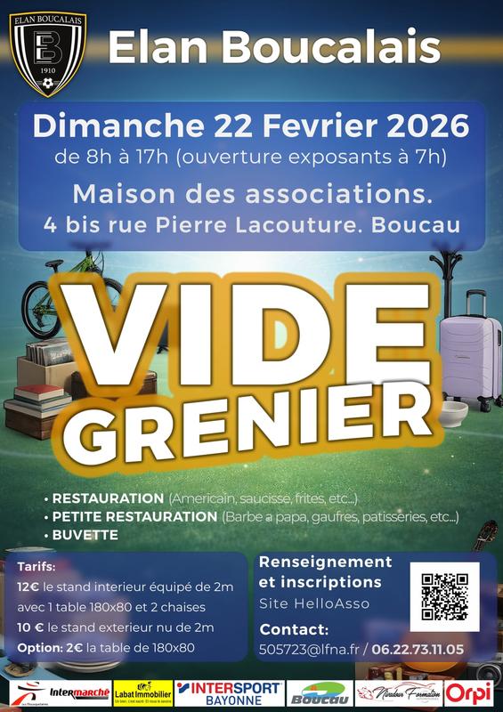 Vide greniers de l'Elan Boucalais