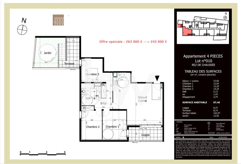 Appartement - 2 pièces