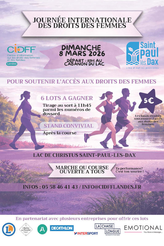 Journée internationale des droits des femmes : marche et course solidaire