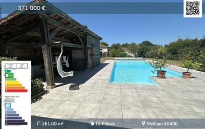 Maison - 261 m² - 12 pièces