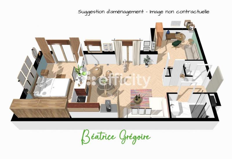 Appartement - 58 m² - 3 pièces