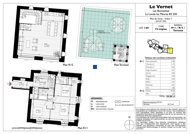 Duplex - 102 m² - 4 pièces
