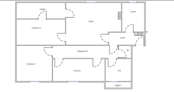 Appartement - 82 m² - 4 pièces