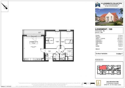 Appartement - 71 m² - 3 pièces