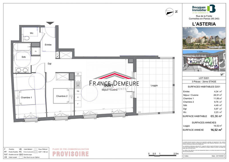 Appartement - 66 m² - 3 pièces