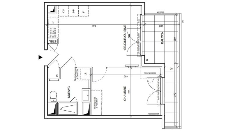 Appartement - 38 m² - 2 pièces