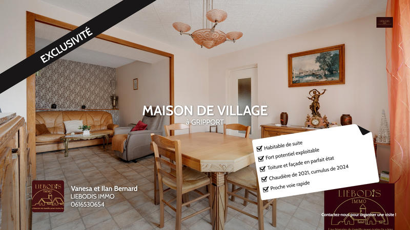 Maison de village - 100 m² - 4 pièces