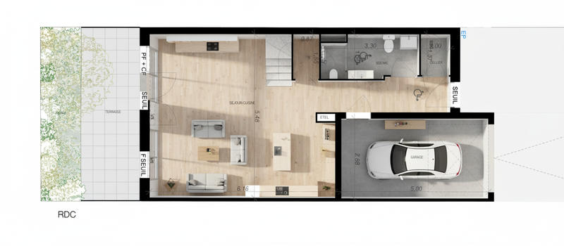 Maison - 91 m² - 4 pièces