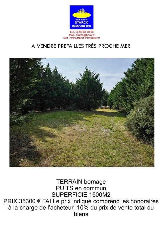 Terrain - 1 500 m²