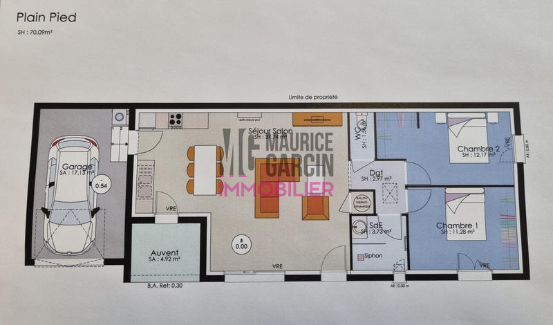 Maison - 75 m² - 3 pièces