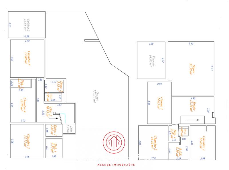 Maison - 167 m² - 7 pièces