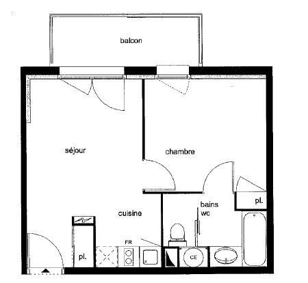 Appartement - 33 m² - 2 pièces