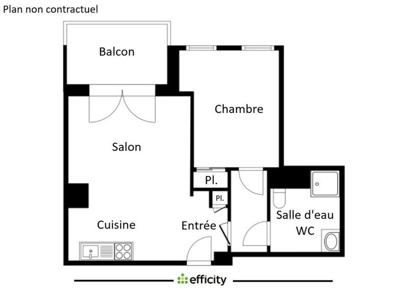 Appartement - 46 m² - 2 pièces