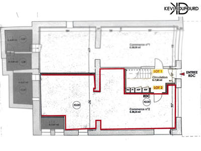 Local commercial - 66 m² - 2 pièces