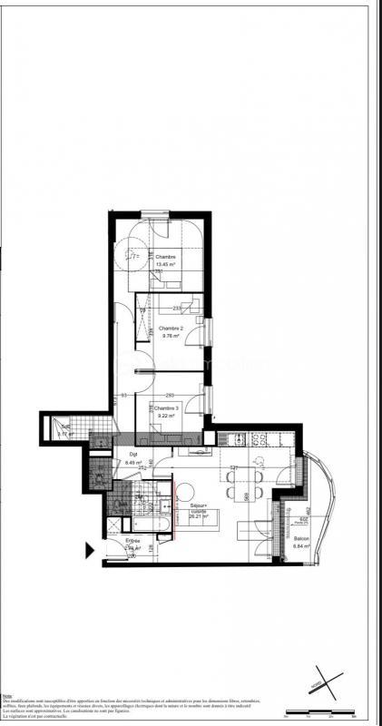 Appartement - 80 m² - 4 pièces