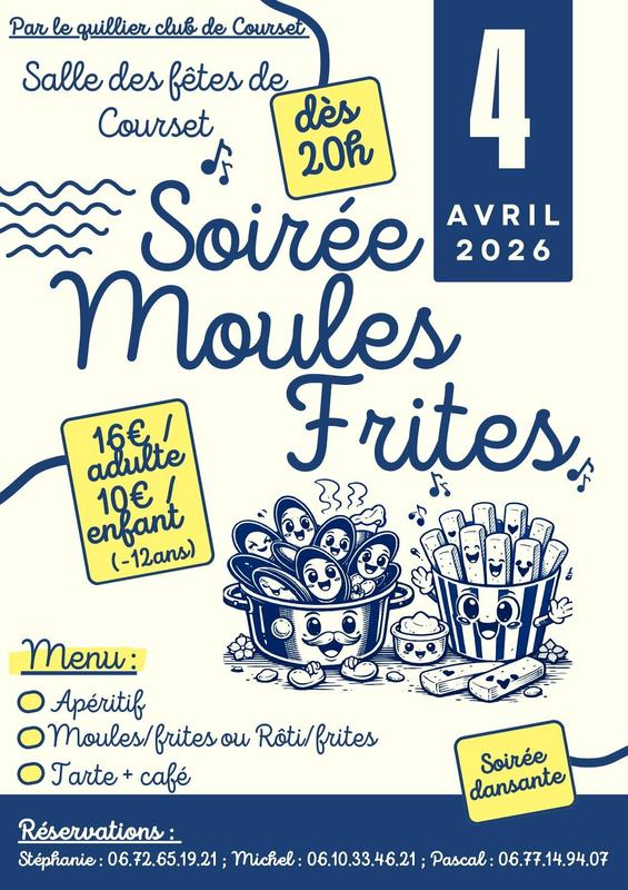 Soirée Moules Frites - Courset