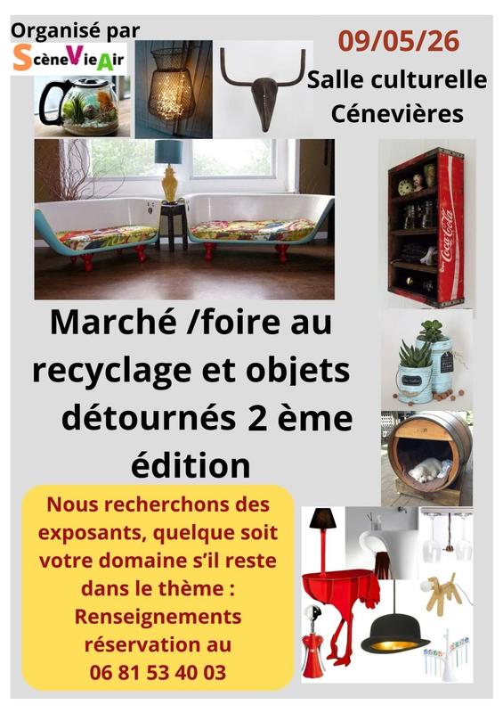 Marché aux objets détournés et recyclage