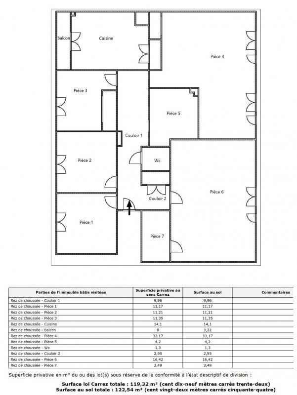 Bureau - 119 m² - 7 pièces