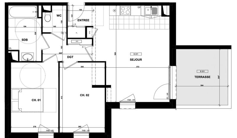 Appartement - 58 m² - 3 pièces