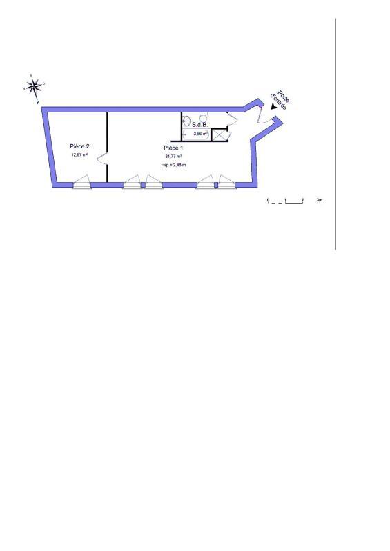 Appartement - 48 m² - 2 pièces