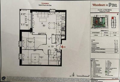 Appartement - 58 m² - 3 pièces