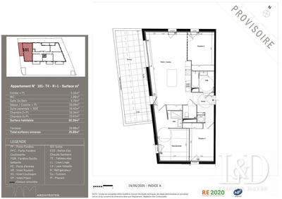 Appartement - 82 m² - 4 pièces