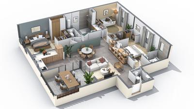 Appartement - 105 m² - 4 pièces