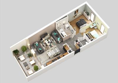 Appartement - 64 m² - 3 pièces