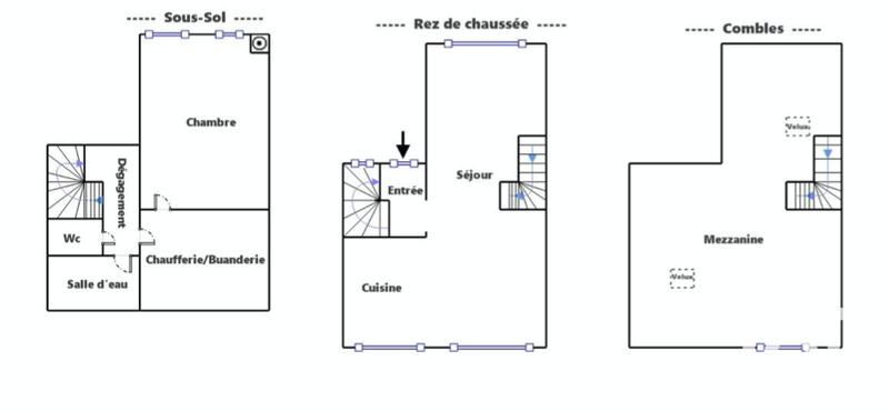 Maison - 58 m² - 3 pièces
