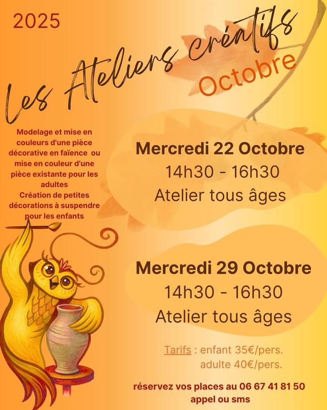 Atelier créatif à la Poterie du Grand Duc