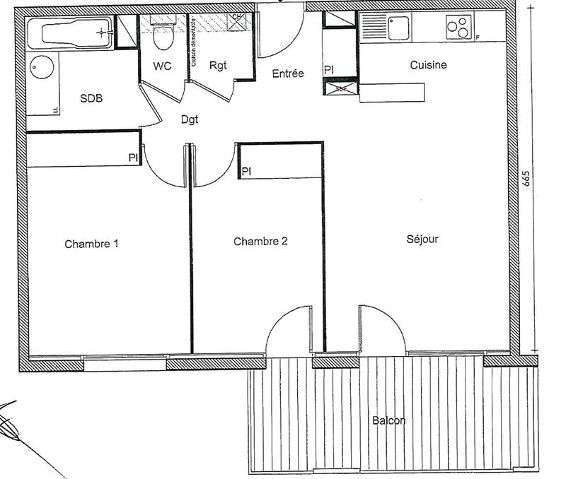 Appartement - 64 m² - 3 pièces