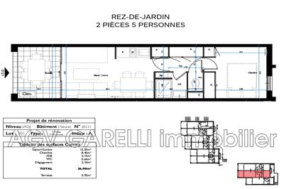 Appartement - 27 m² - 2 pièces
