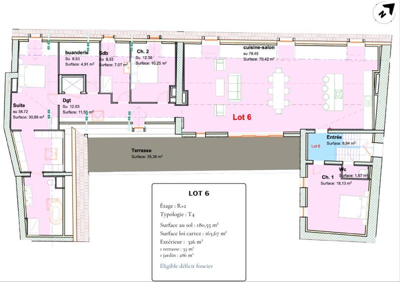 Appartement - 163 m² - 4 pièces