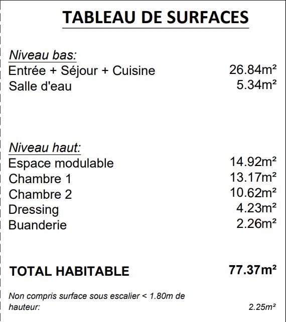 Appartement - 77 m² - 3 pièces