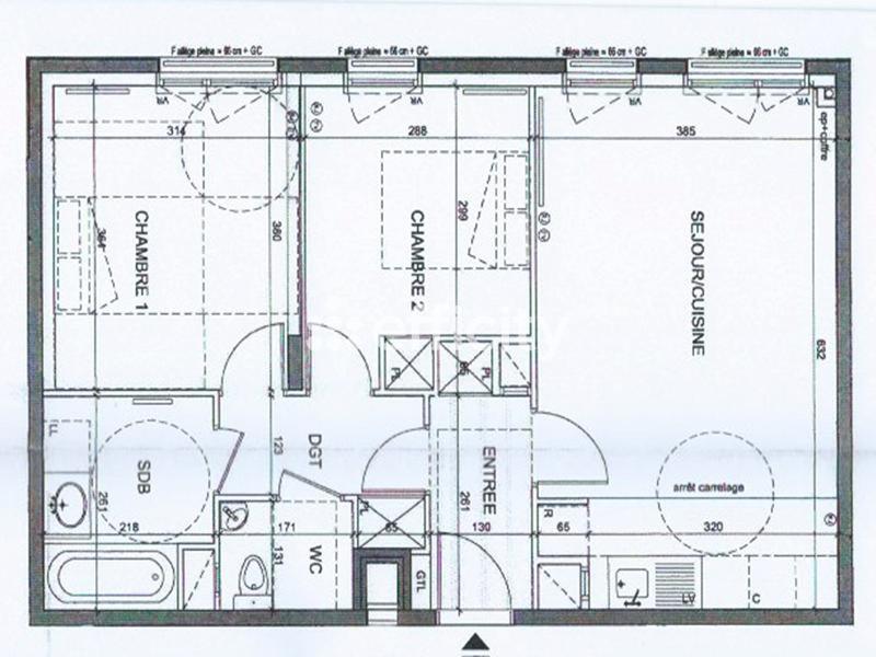 Appartement - 60 m² - 3 pièces