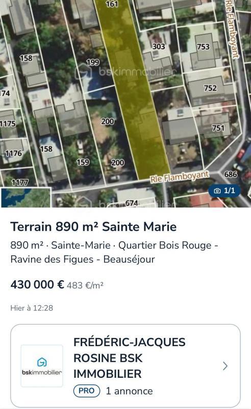 Terrain - 890 m²