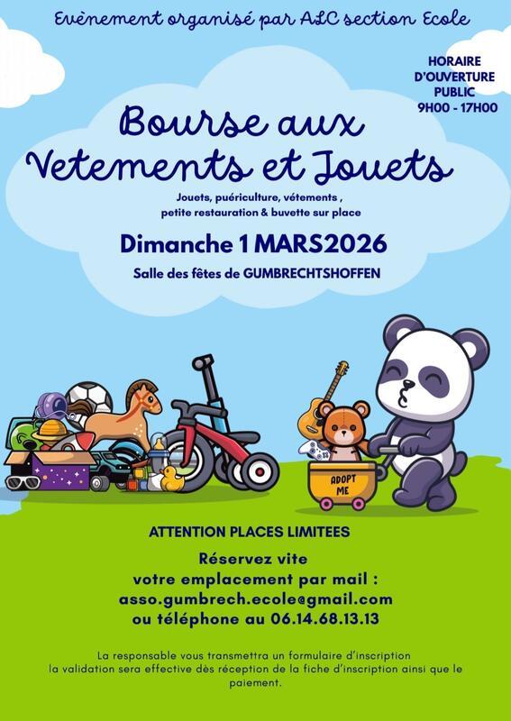 Bourses vêtements - jouets - puériculture