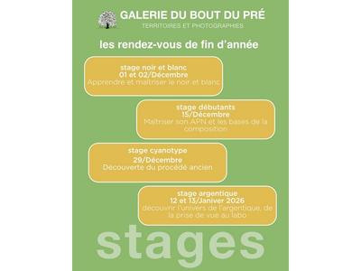 Les rendez-vous de fin d'année à la Galerie du bout du Pré