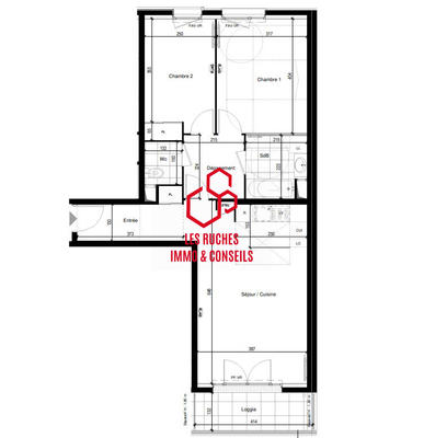 Appartement - 65 m² - 3 pièces
