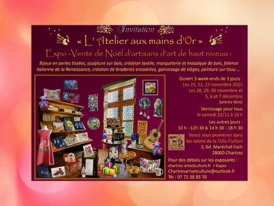 Expo-vente de Noël d'artisans d'art &quot;L'Atelier aux mains d'Or&quot;