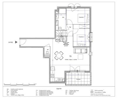 Appartement - 67 m² - 3 pièces