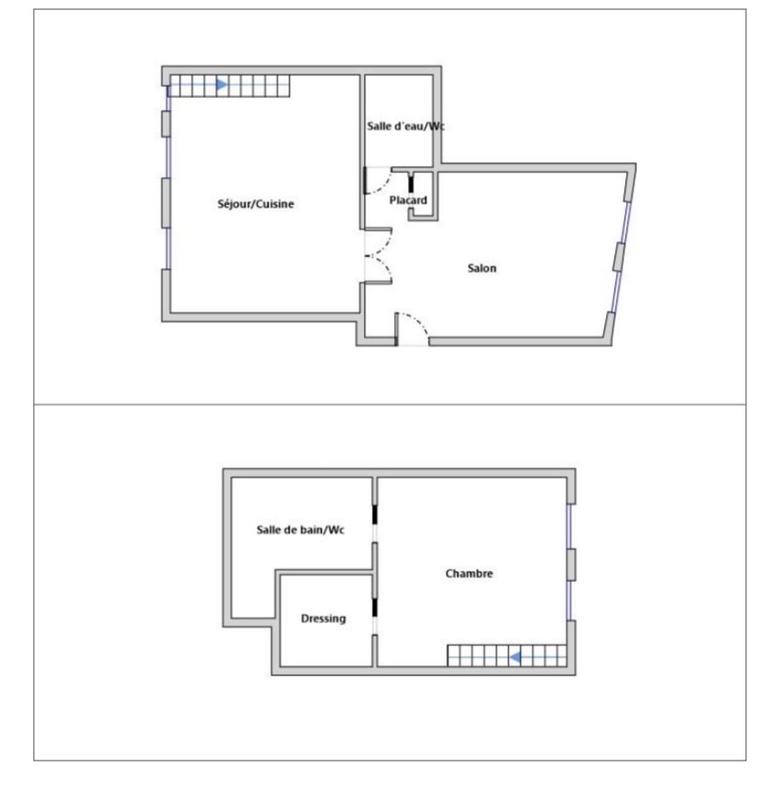 Appartement bourgeois - 71 m² - 3 pièces