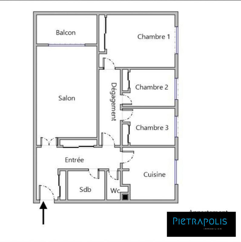 Appartement - 83 m² - 4 pièces